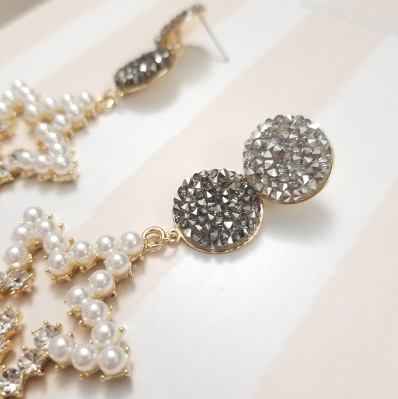 💎NEW💎 SILVER POST STARRY DROP EARRINGS - Picture 4 of 6